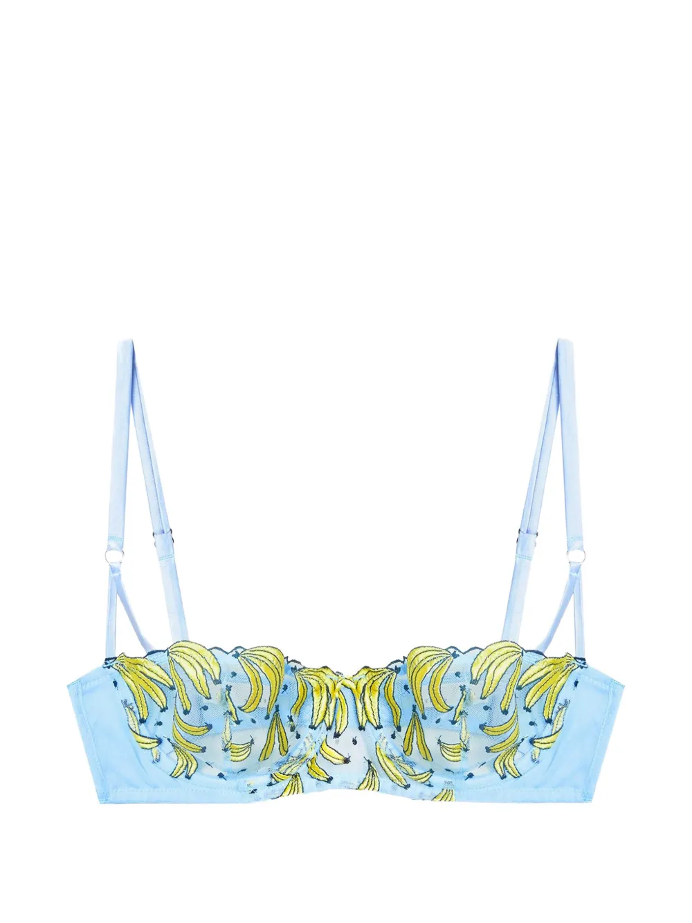 Fleur Du Mal Reggiseno con ricamo - Blu