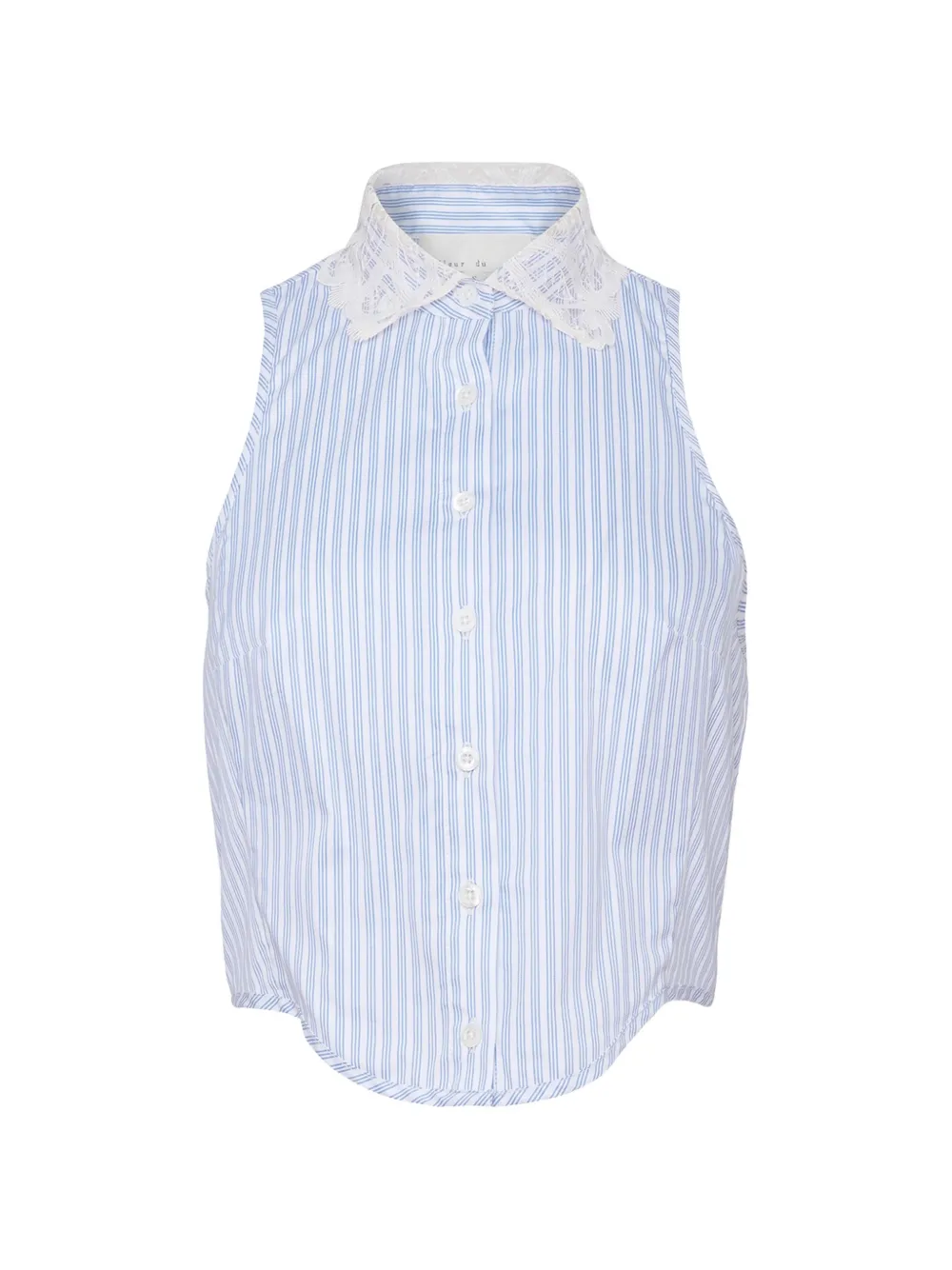Fleur Du Mal Top con ricamo - Blu