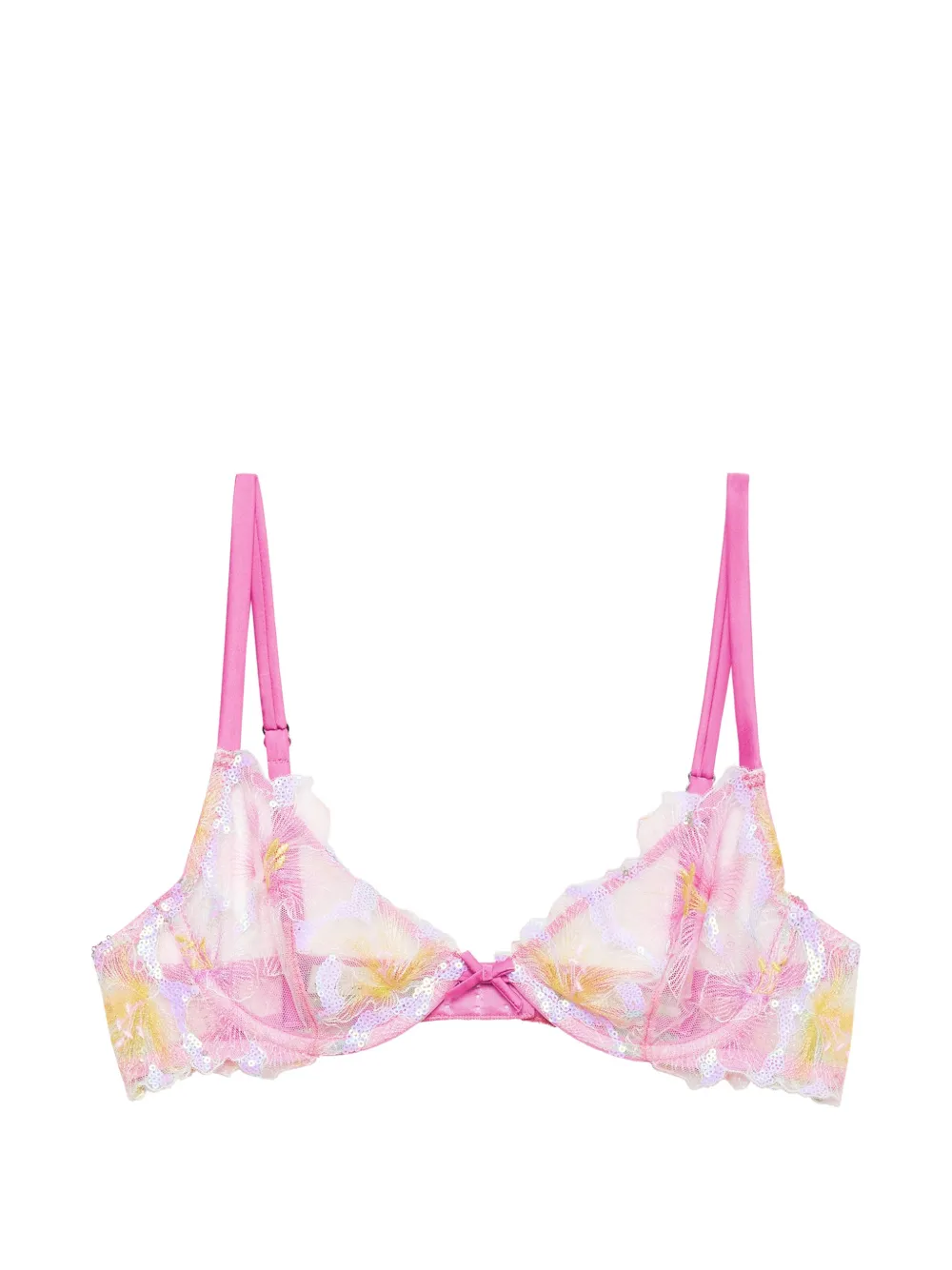 Fleur Du Mal Hibiscus BH mit Pailletten - Rosa