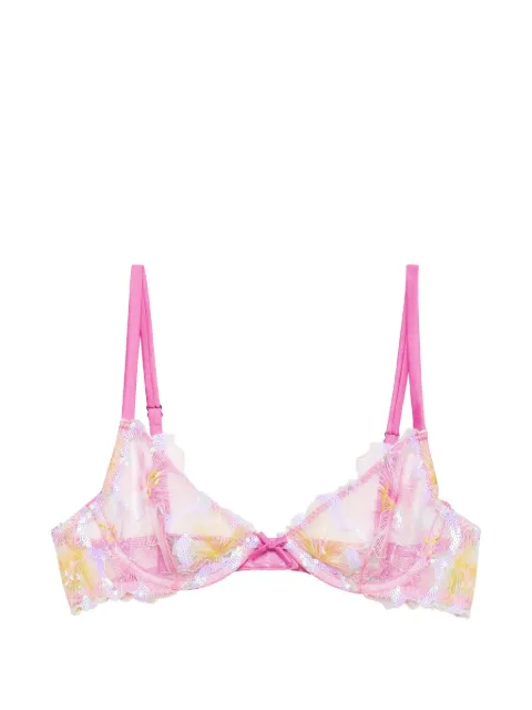 Fleur Du Mal Hibiscus sequin-embellished bra
