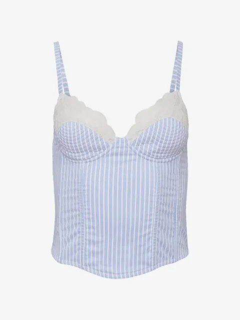 Fleur Du Mal East Hampton lace-trim bustier
