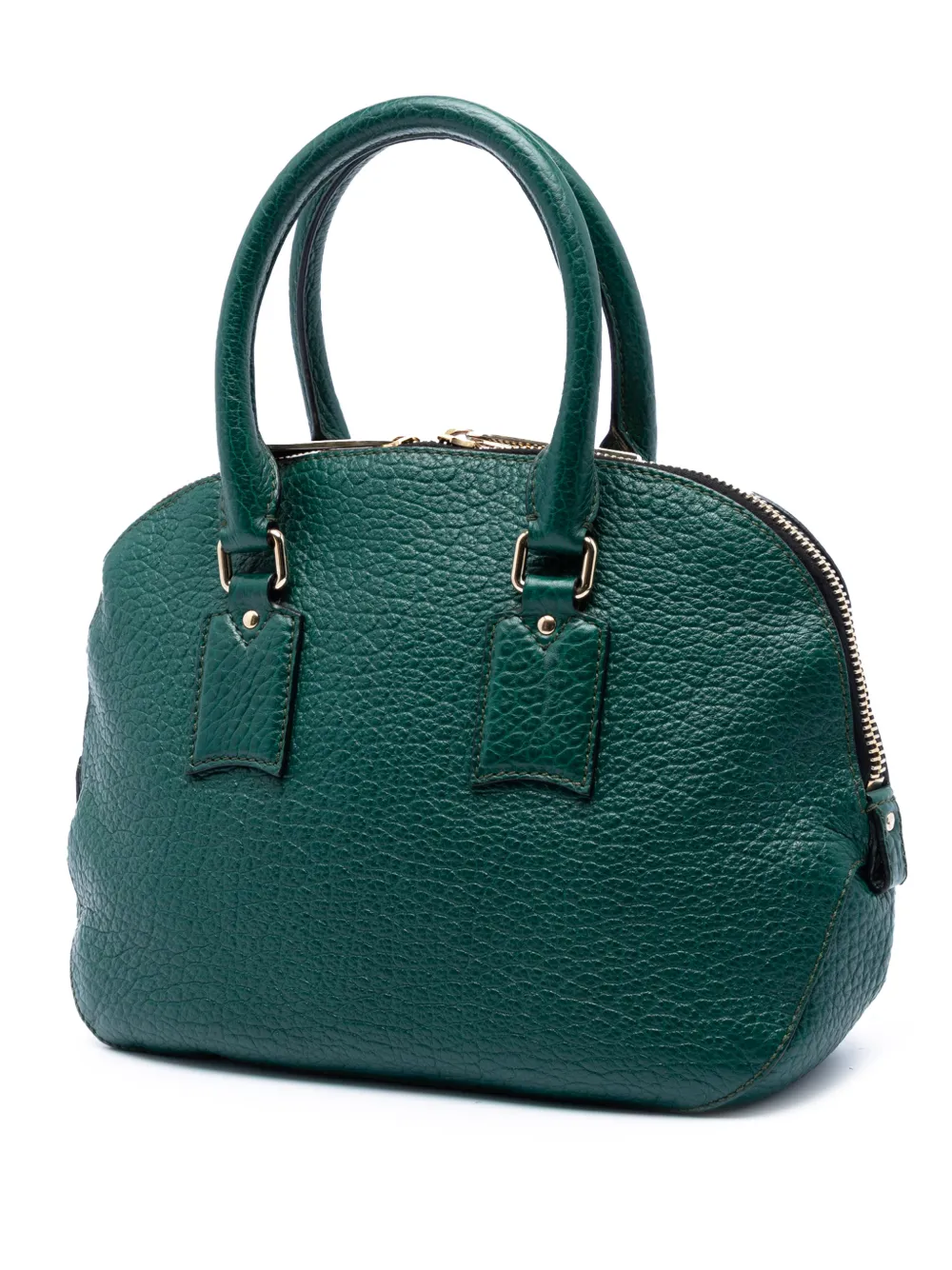  Burberry Pre-owned Borsa A Tracolla Heritage Orchard Piccola In Pelle Di Vitello Pieno Fiore 2000-2017 - Verde 