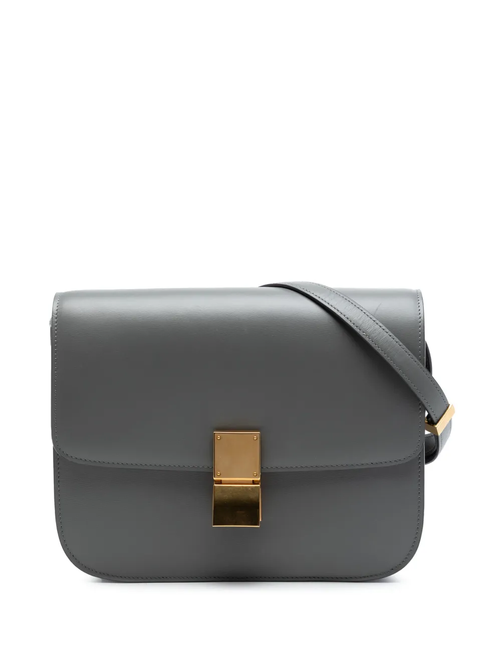 Celine Pre-Owned 2018 Medium Calfskin Classic Box crossbody bag - Grigio