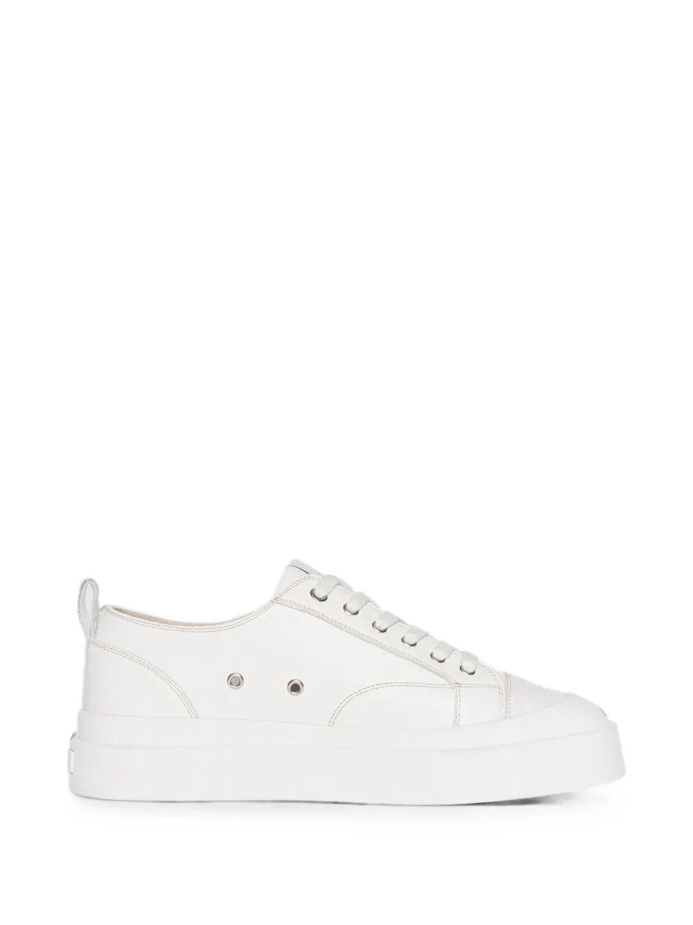 Manière De Voir Vienna contrast-stitch leather sneakers - Weiß