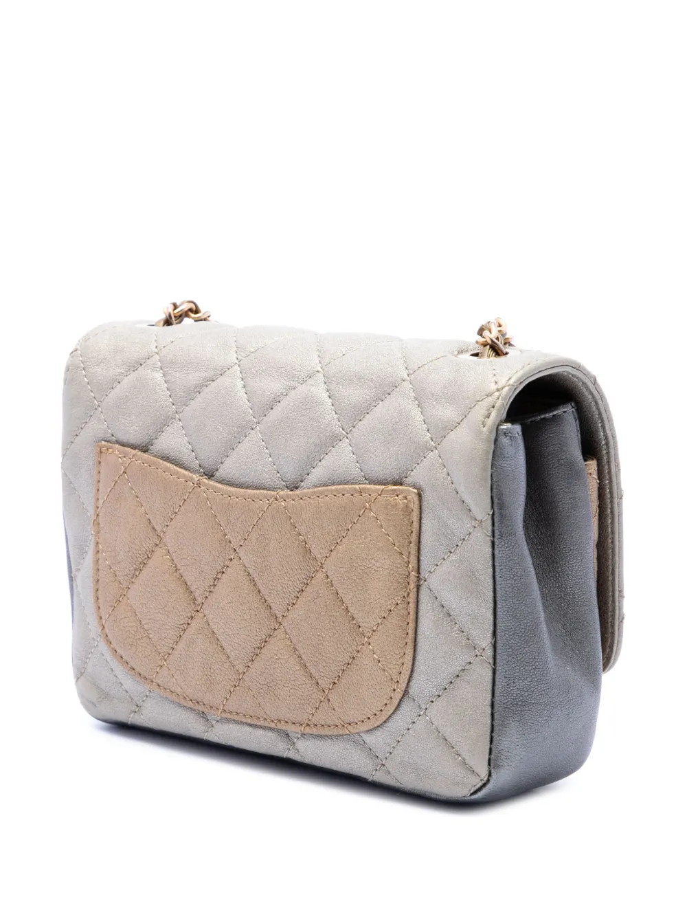  Chanel Pre-owned Borsa A Tracolla Camellia Flower Flap Tricolore Piccola Con Trapuntatura 2016-2017 - Oro 