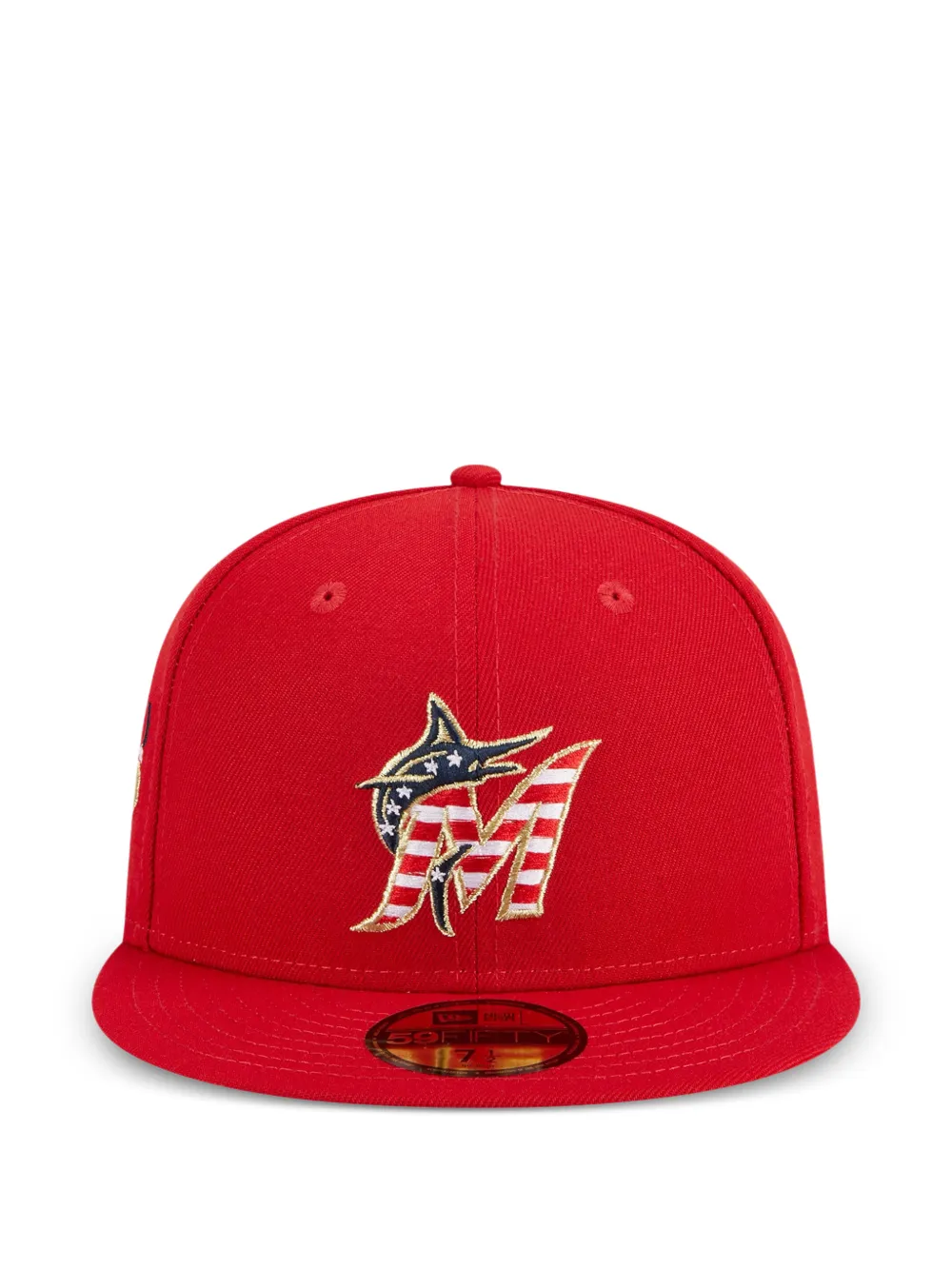 NEW ERA CAP 59FIFTY Miami Marlins Fourth of July Baseballkappe mit Logo - Rot