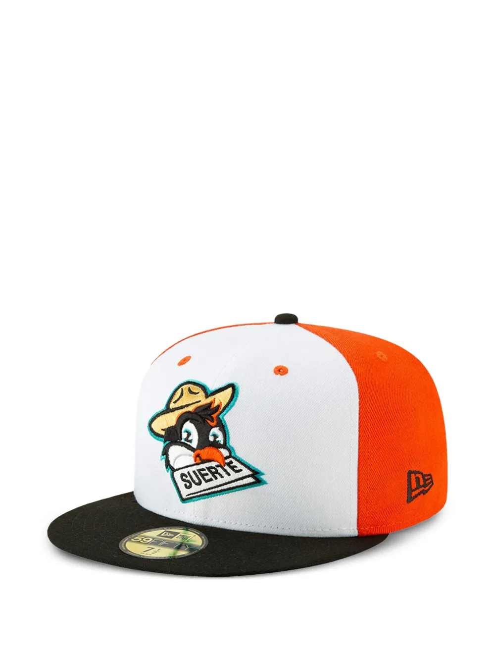 NEW ERA CAP 59FIFTY Norfolk Tides 'Copa de la Diversion' Pajaritos De Norfolk getailleerde pet Oranje