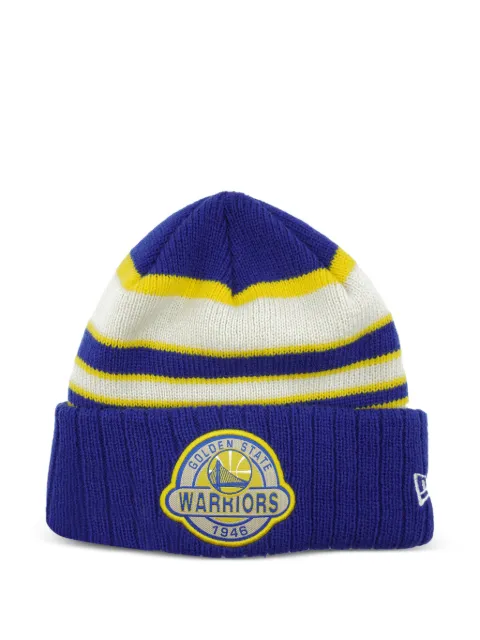 NEW ERA CAP Golden State Warriors striped beanie hat
