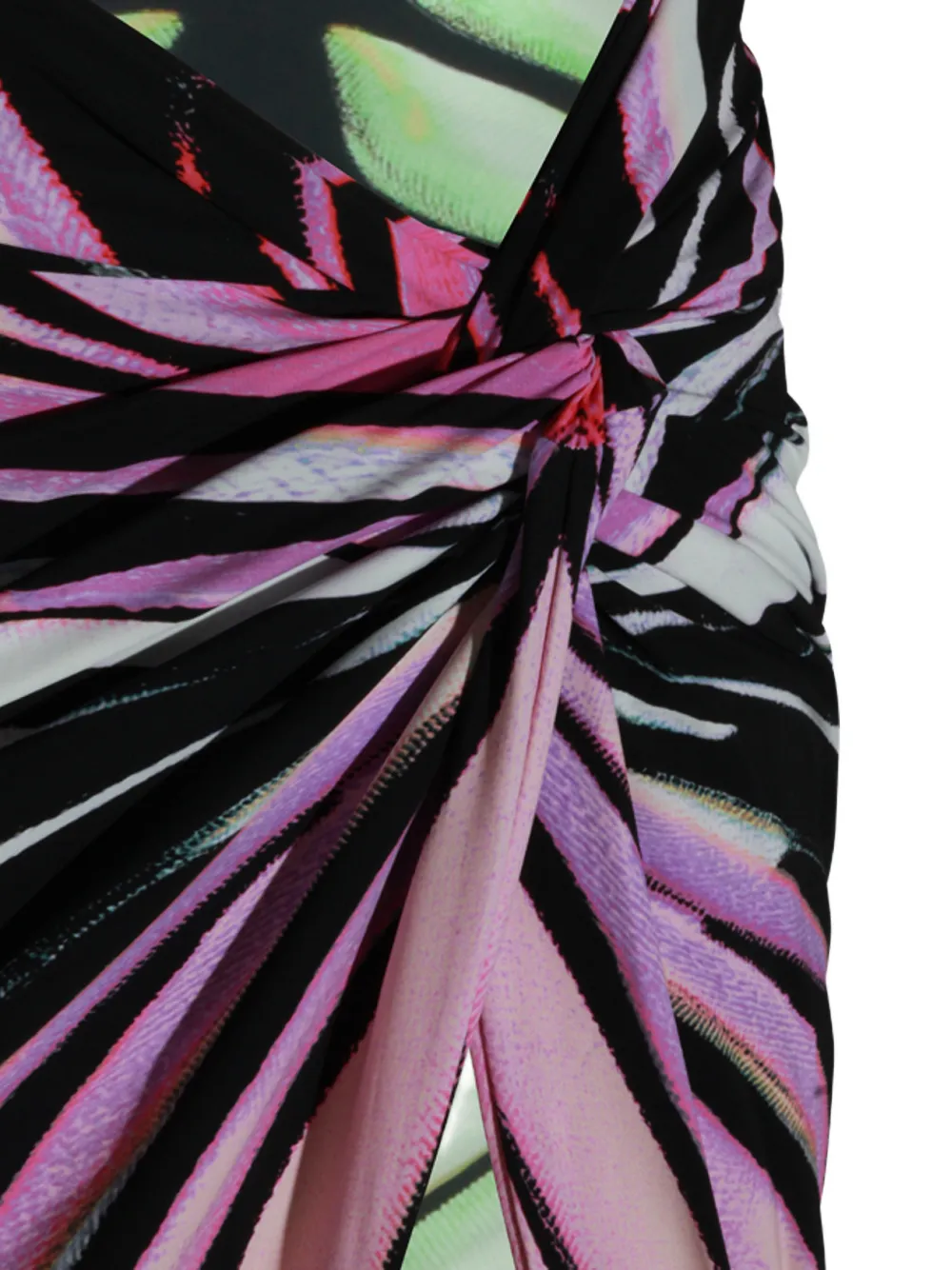 Roberto Cavalli Ray Of Sea wikkelrok met vlinderprint en geknoopt detail Groen