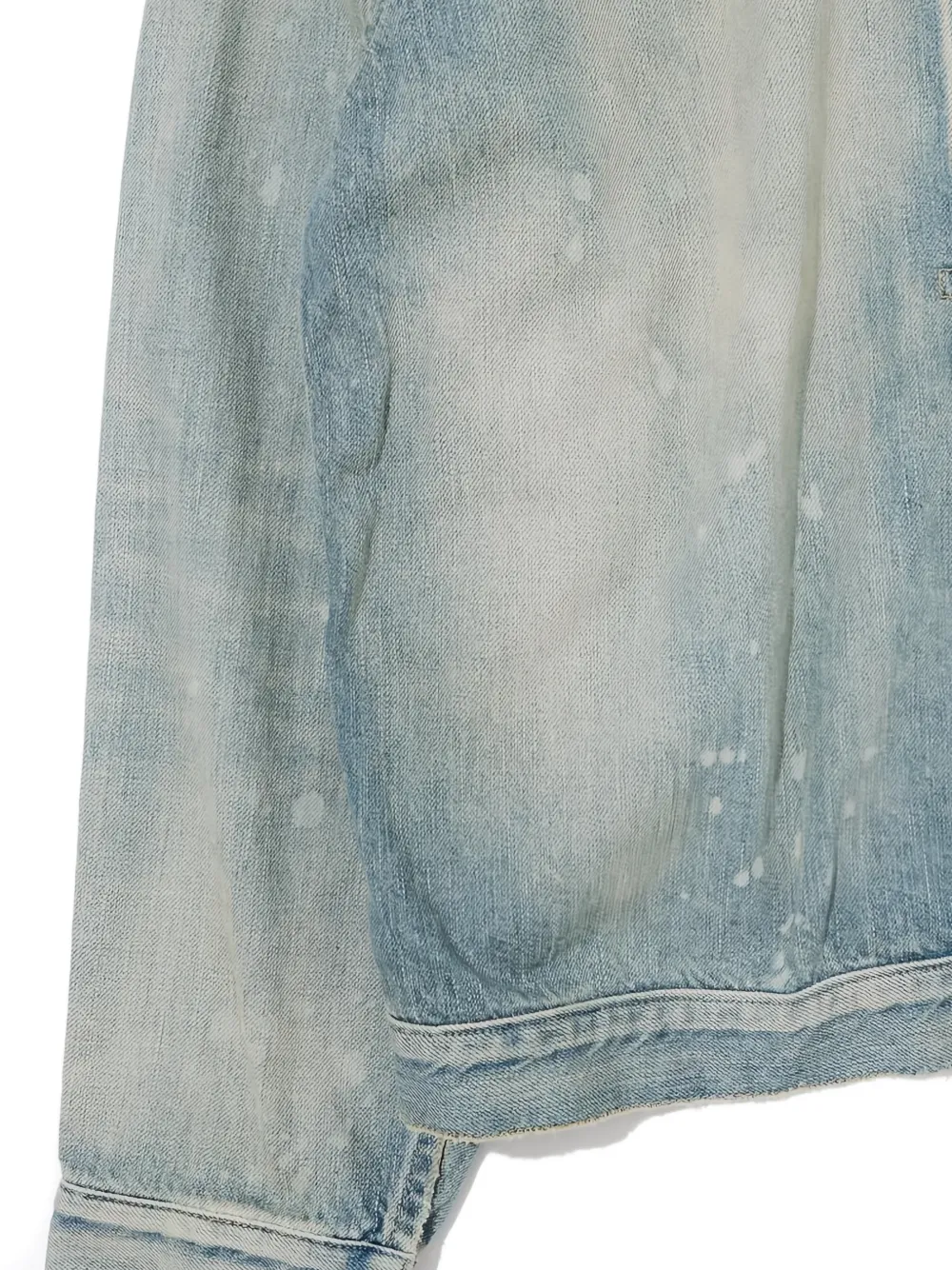 A.PRESSE Denim jack met gebleekt-effect Blauw