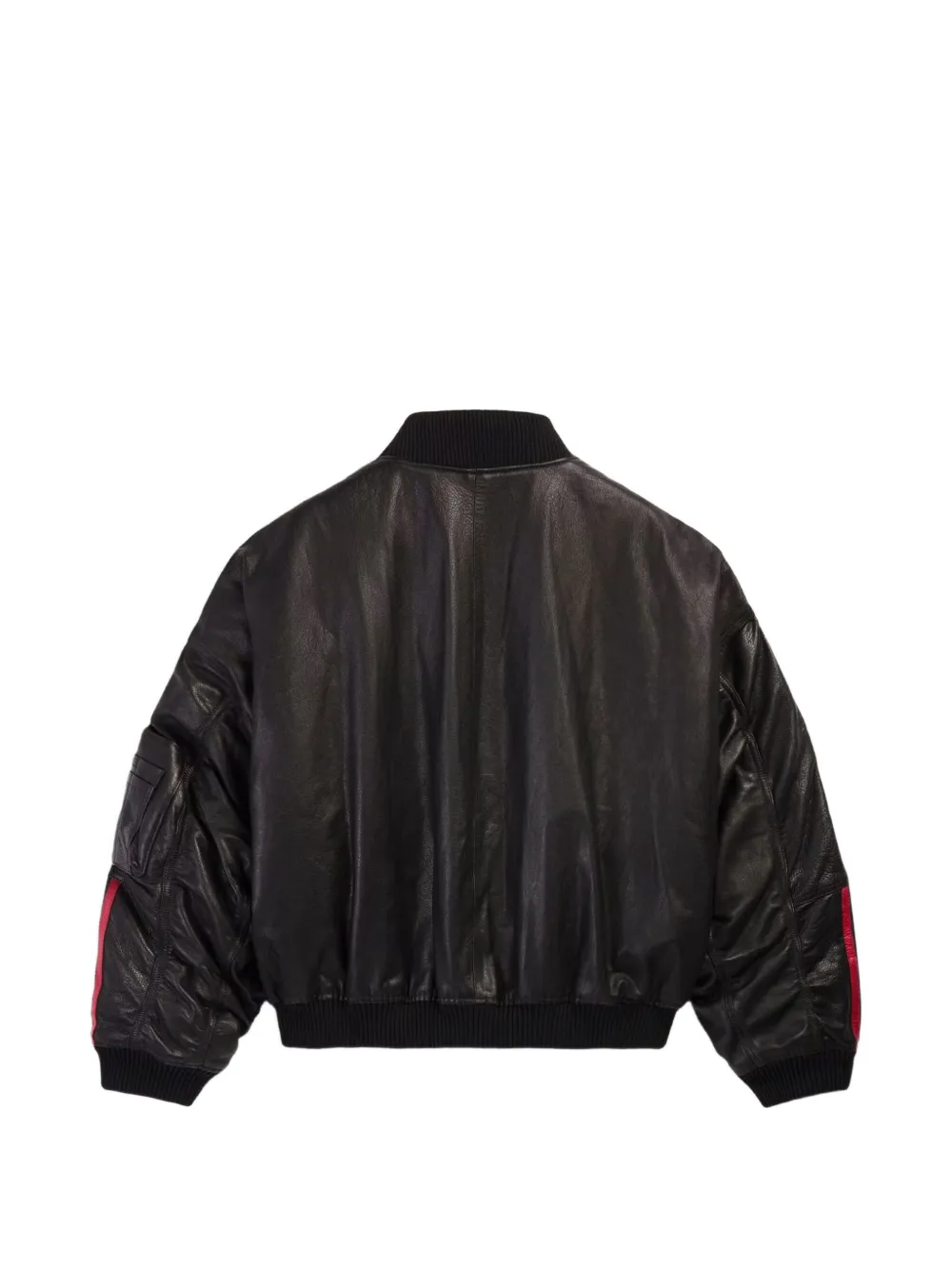 adidas x Willy Chavarria leather bomber jacket Zwart