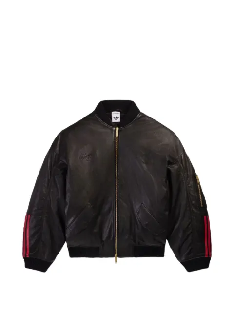 adidas x Willy Chavarria leather bomber jacket