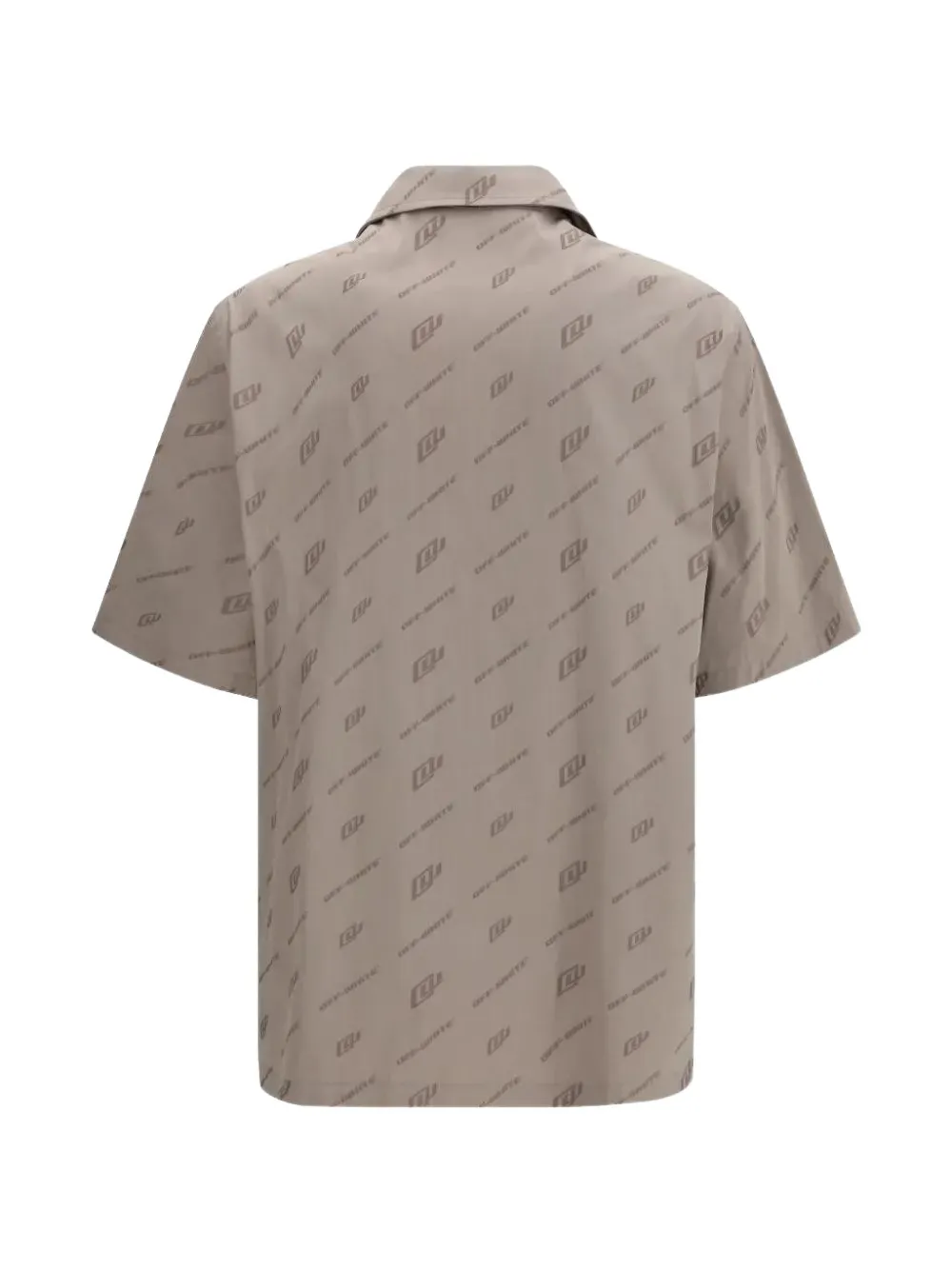 Off-White Overhemd met monogramprint Beige
