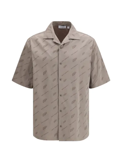 Off-White monogram-print short-sleeved shirt