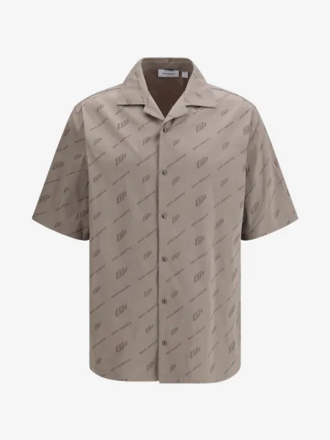 Off-White monogram-print short-sleeved shirt