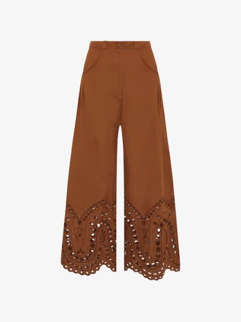 Charo Ruiz Ibiza Ray broderie-anglaise palazzo pants