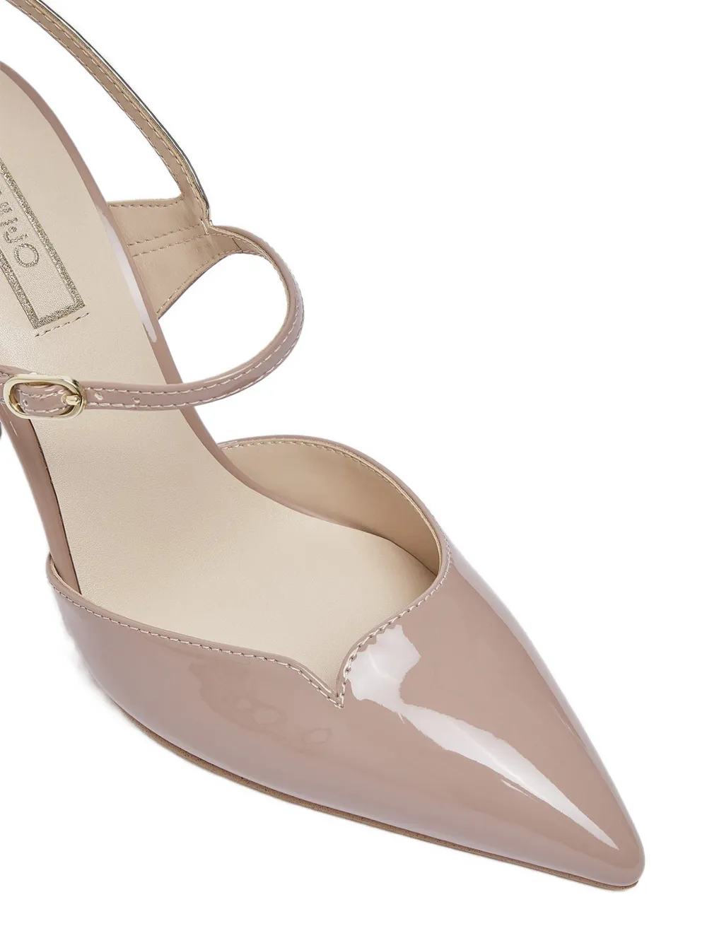 LIU JO patent-finish slingback pumps Roze