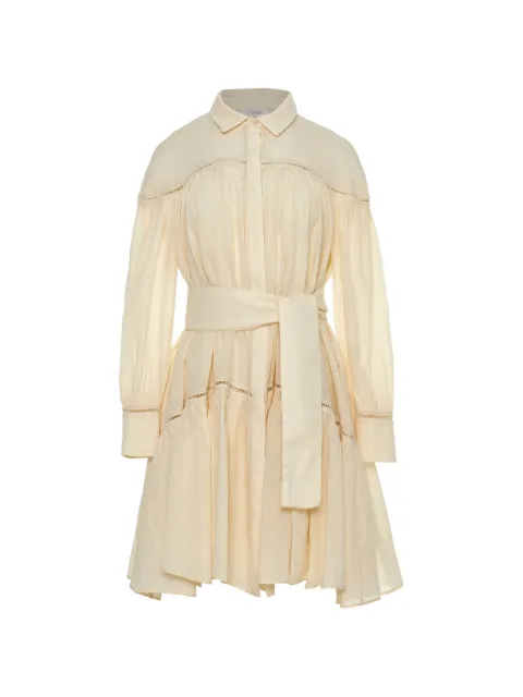 Devotion Sail belted ruffled mini dress