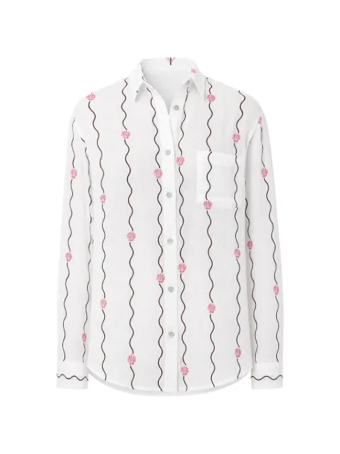 Rails Charli striped seashells shirt