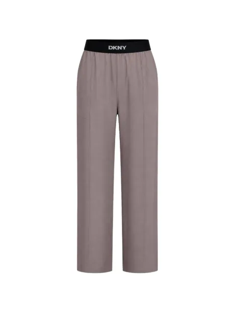 DKNY pantalones anchos con diseño elástico