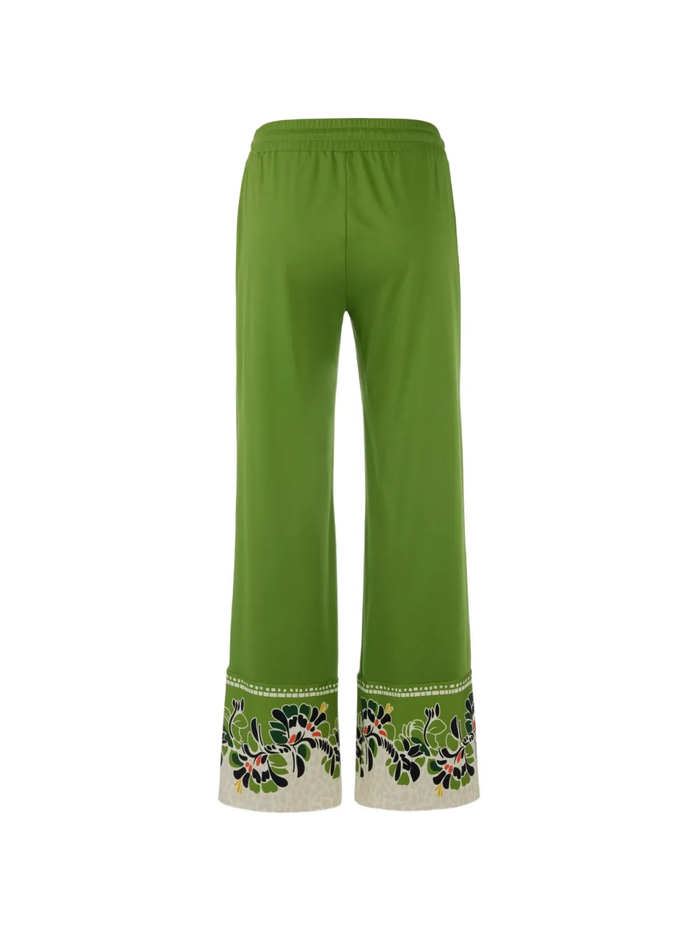 MARCCAIN Wedi palazzo broek met bloemenprint Groen