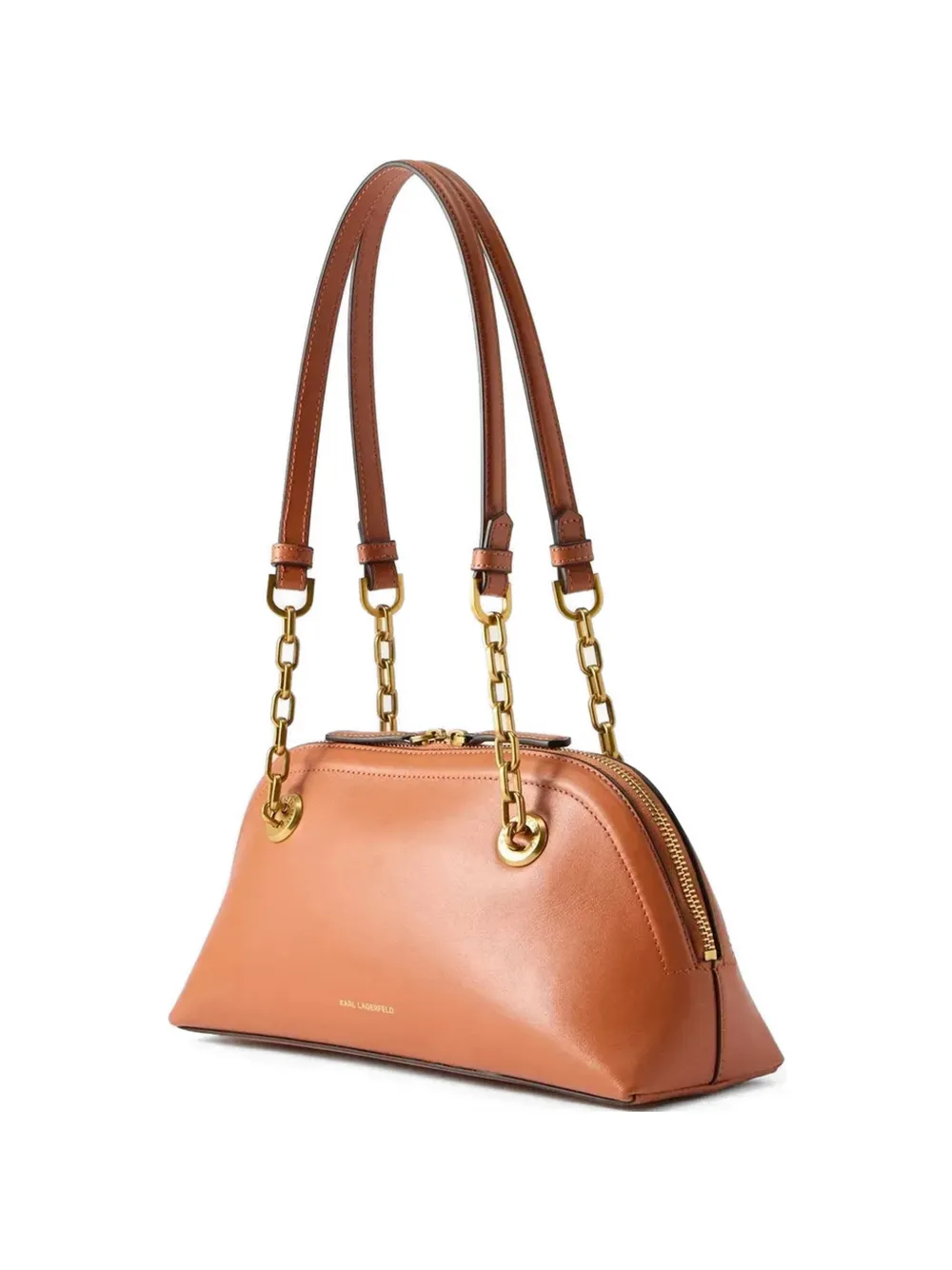 Karl Lagerfeld small K/Autograph logo-plaque shoulder bag - Marrone