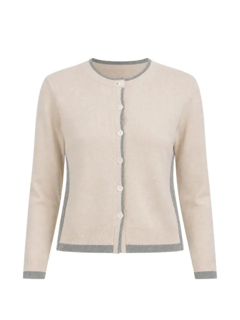 CUDDLEUP layered-effect contrast-trim cardigan