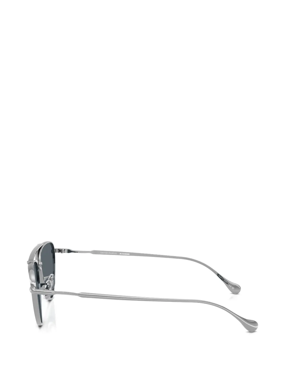 Oliver Peoples x Jil Sander Edition 1 zonnebril met piloten montuur Zilver