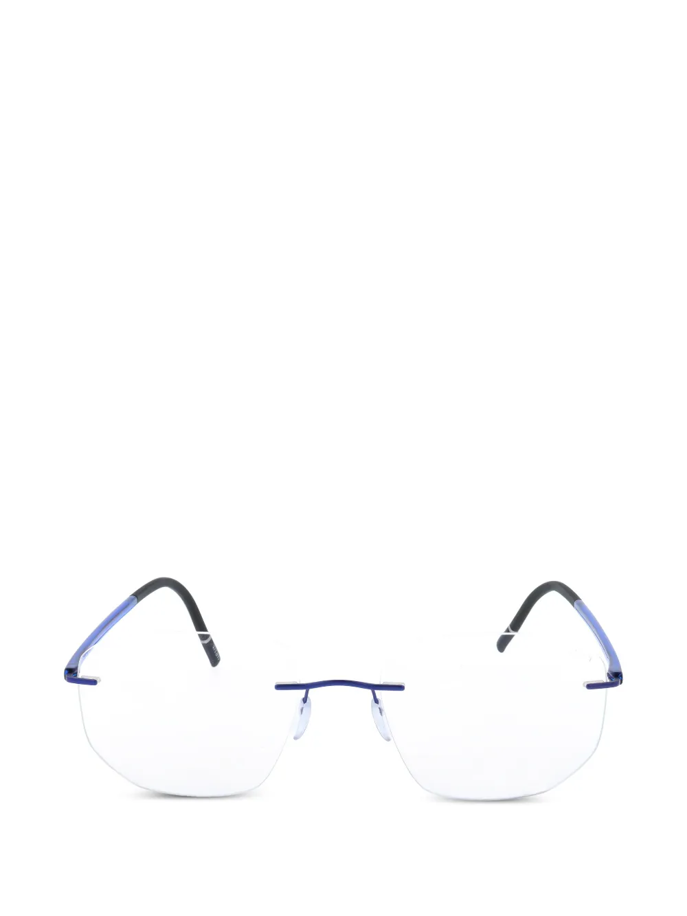 Silhouette rimless geometric-frame glasses - Blu