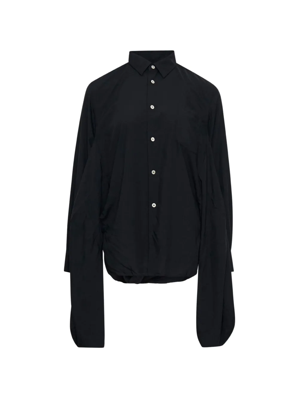 Comme Des Garçons draped long-sleeve shirt - Nero