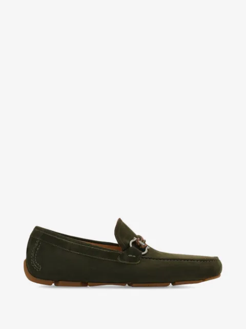 Ferragamo Gancini ornament driver loafers