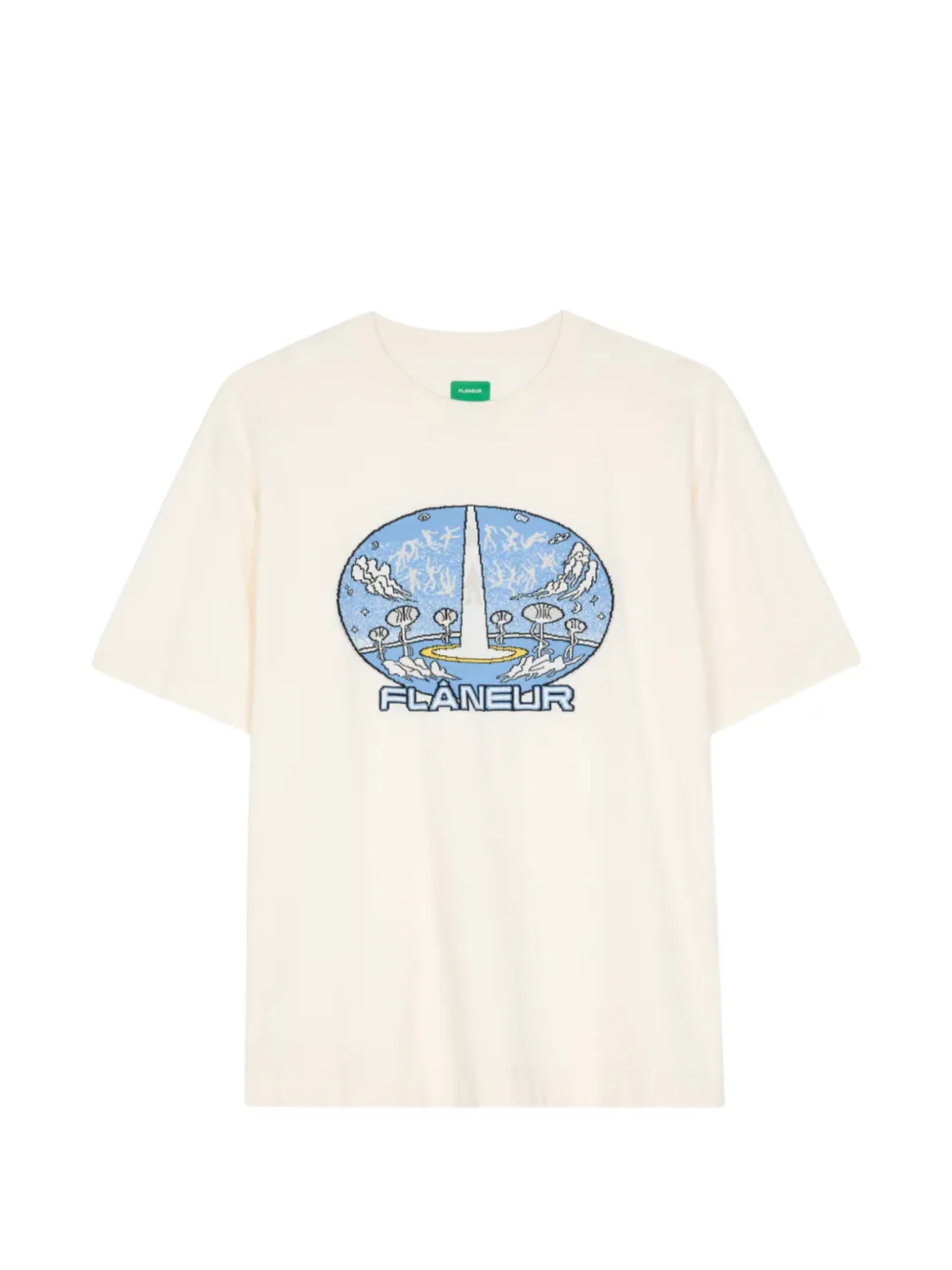 FLÂNEUR Euphoric knitted T-shirt - Bianco