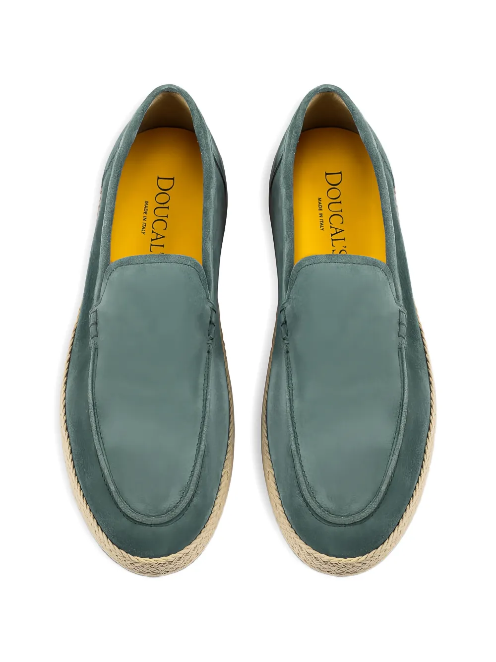 Doucal's Horizon suede braided-trim espadrilles Blauw