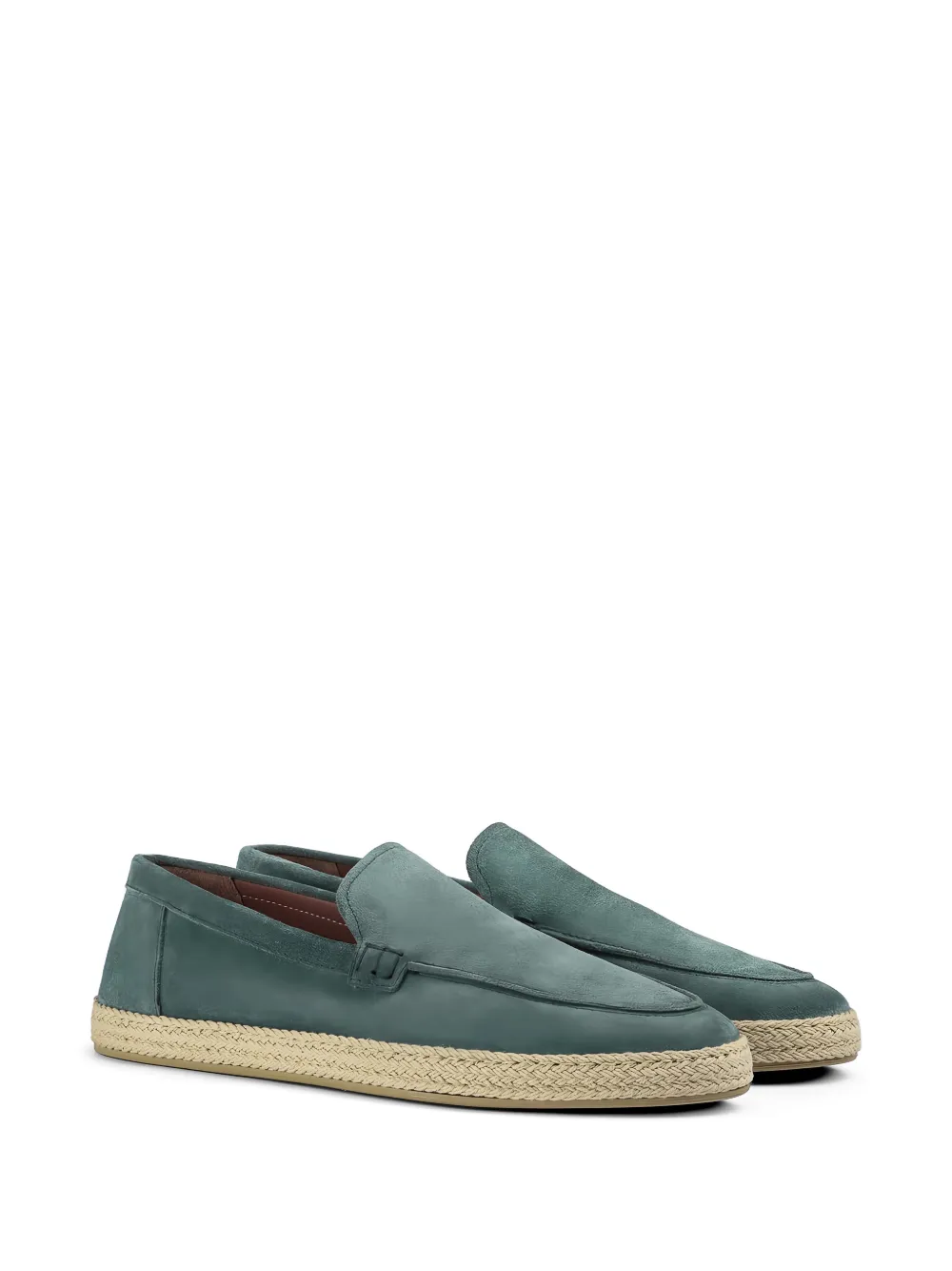 Doucal's Horizon suede braided-trim espadrilles Blauw