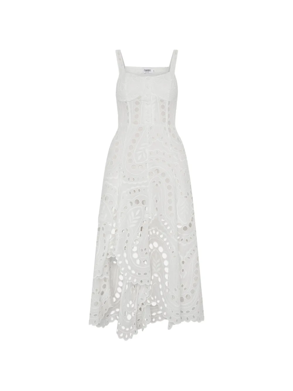 Charo Ruiz Ibiza Ayla broderie-anglaise cotton maxi dress - Bianco