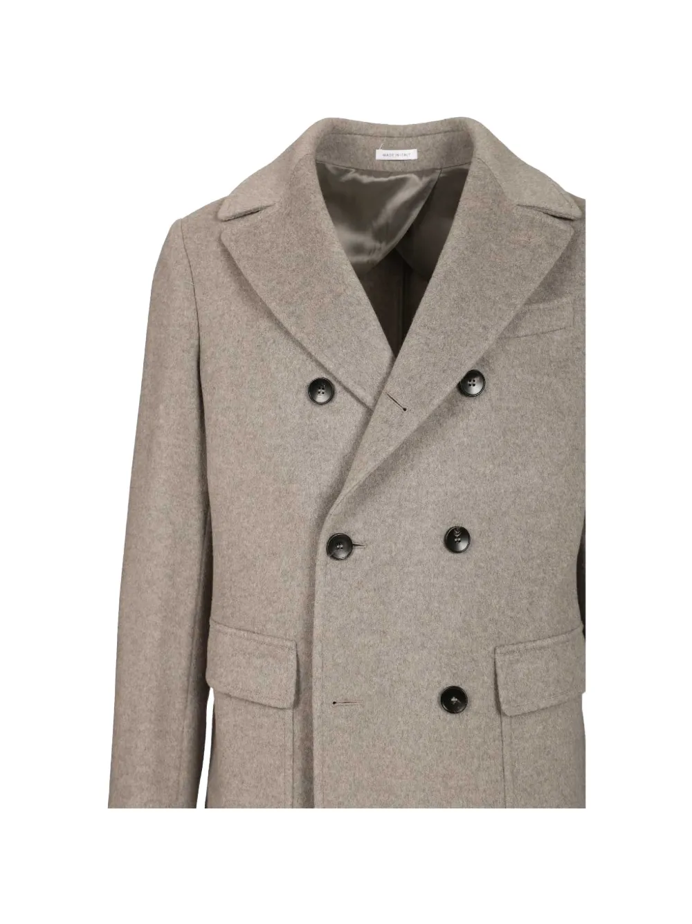 Al Duca D Aosta 1902 Ulster jas met dubbele rij knopen Beige