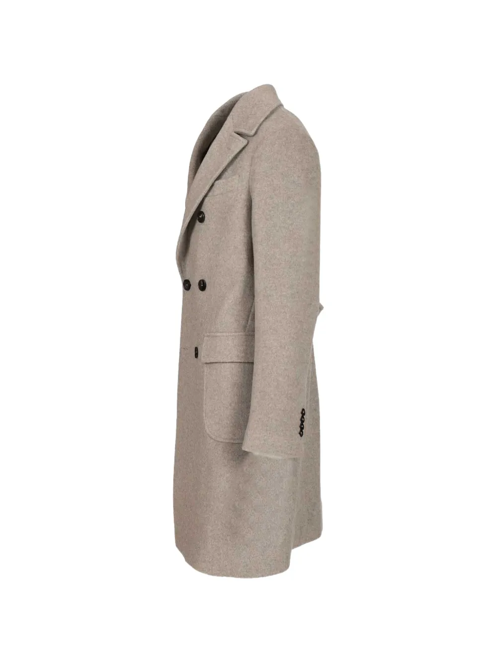 Al Duca D Aosta 1902 Ulster jas met dubbele rij knopen Beige