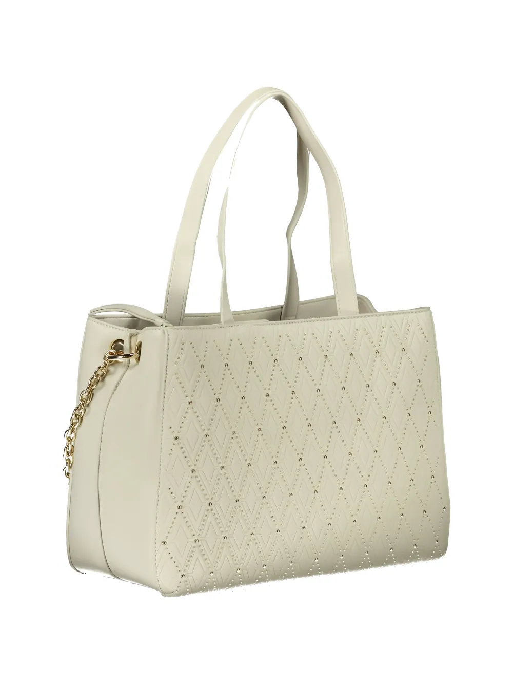 MARIO VALENTINO Shopper met studs Wit
