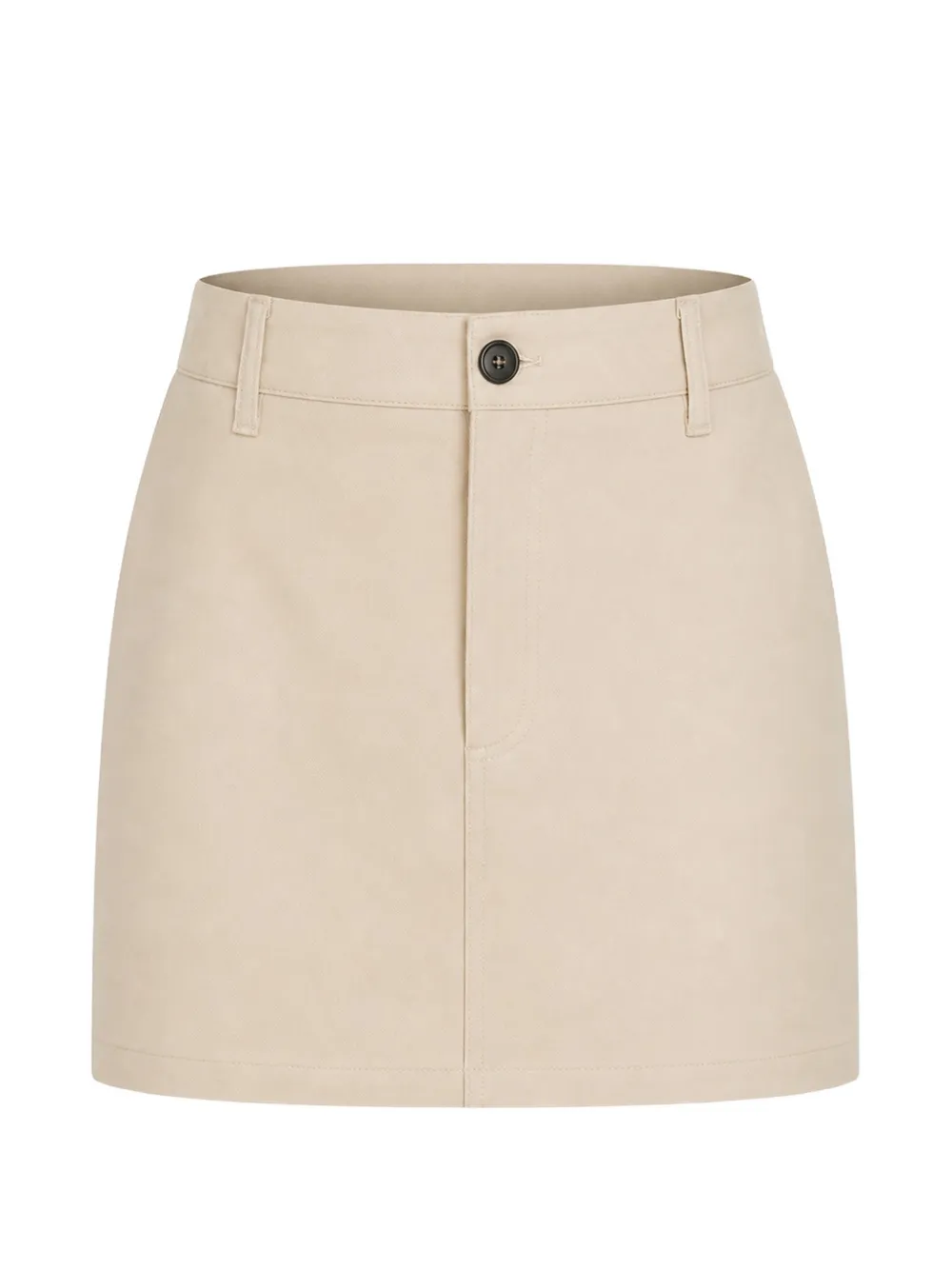WARDROBE.NYC button-fastening mini skirt - Toni neutri