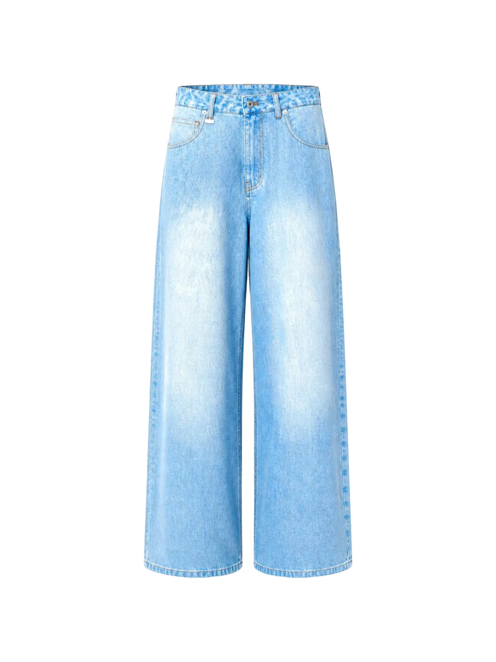 Metalwood Studio faded wide-leg jeans - Blu