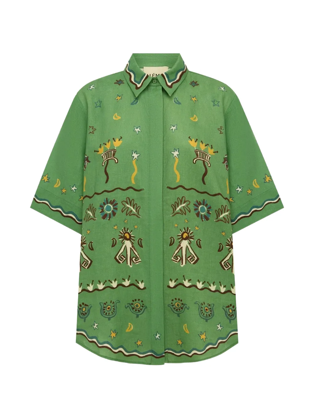 ALEMAIS graphic-print short-sleeve shirt - Grün