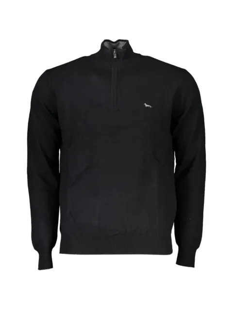 Harmont & Blaine embroidered-logo half-zip sweater