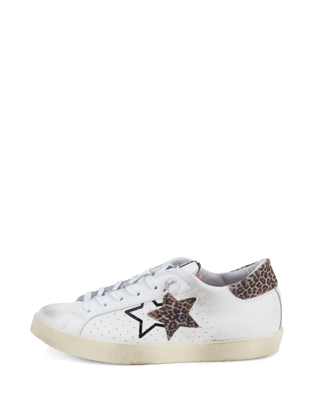 2 Star Prime Star leopard-print sneakers Wit