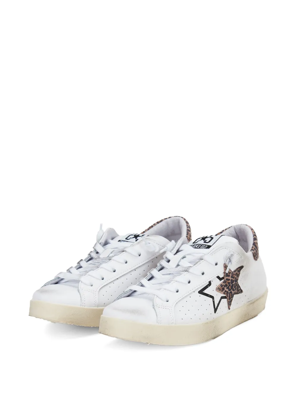 2 Star Prime Star leopard-print sneakers Wit