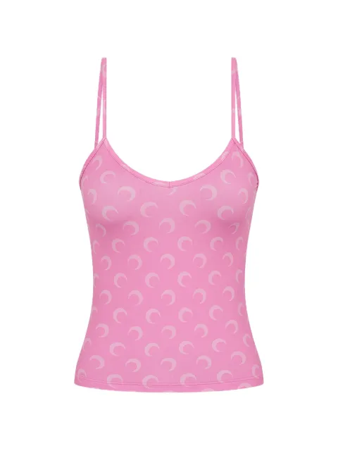 Marine Serre Moon-printed jersey straps top