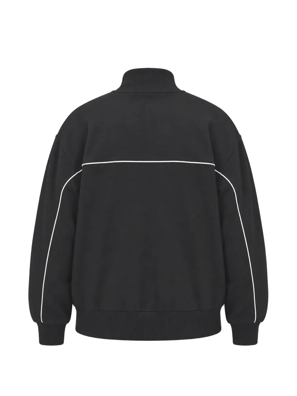 Lacoste Sweater met geborduurd logo en ritssluiting Zwart