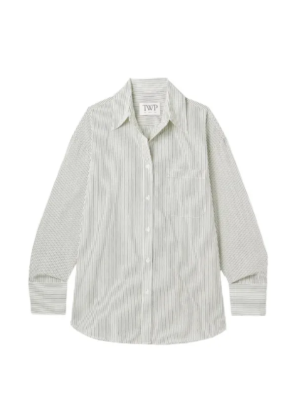 Twp Big Joe Striped Shirt in Neutrals