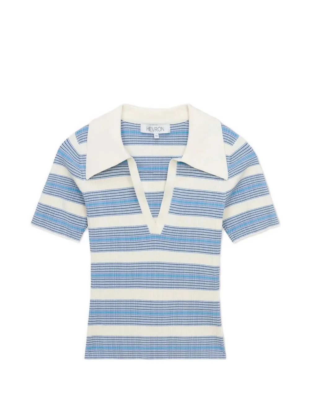 HEVRON Daisy striped top - Blu