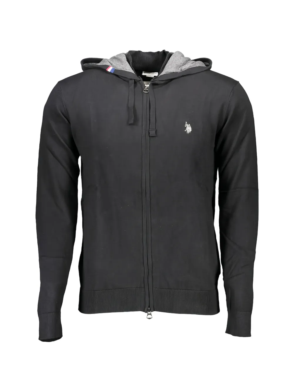 U.S. POLO ASSN. logo-embroidered zip-fastening hoodie - Nero