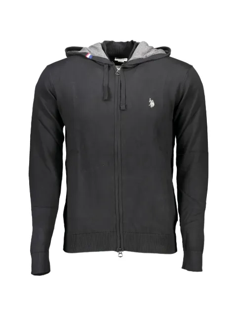 U.S. POLO ASSN. hoodie con logo bordado y cierre
